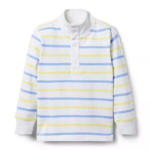 Boy’s Janie and Jack Striped Half Snap Pullover, size: 3T.